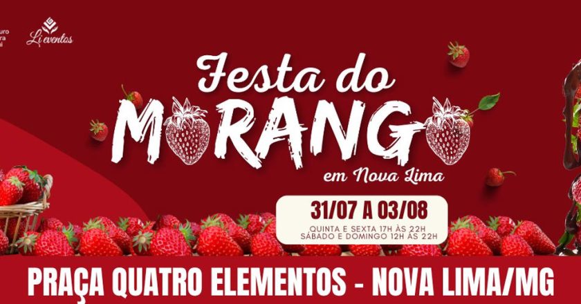 Festa em Nova Lima terá o morango do amor como atração principal