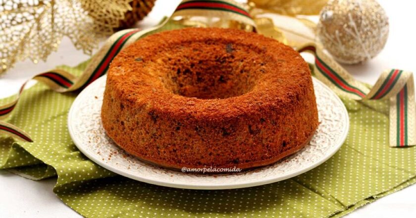 Delicioso bolo natalino livre de açúcar, glúten e lactose